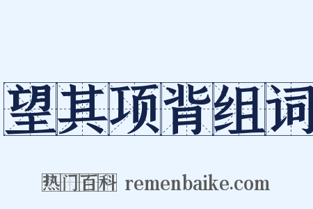 望其项背组词是什么意思的图片